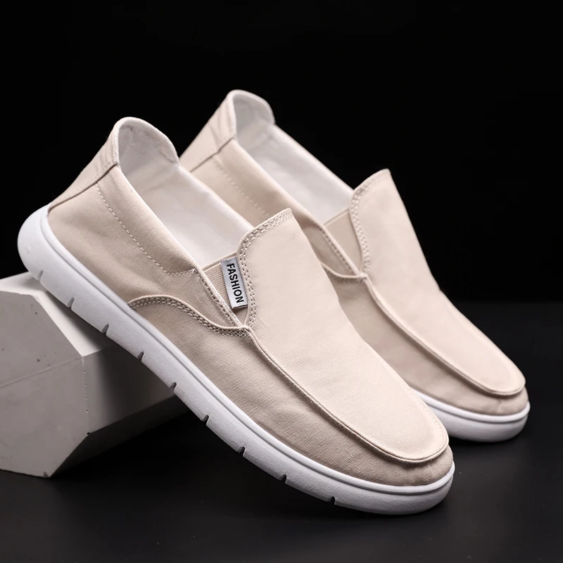 

Scienwear 2021 Old Beijing Cloth Shoes Men's Spring Trend Breathable Lazy Casual Soft Bottom Work Pedal Canvas Trendy Male Shoes