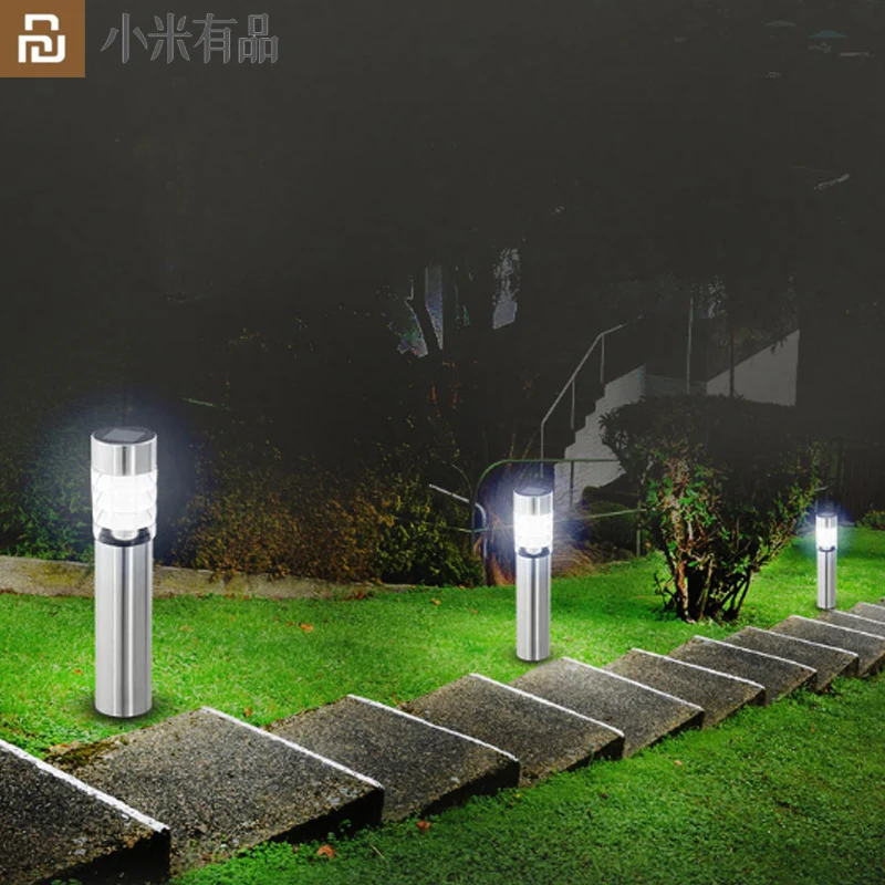 

New Youpin EGLO Smart Light Sensor 304 Stainless Steel Solar Garden Light IP44 Waterproof LED Light Source Outdoor Quick Install