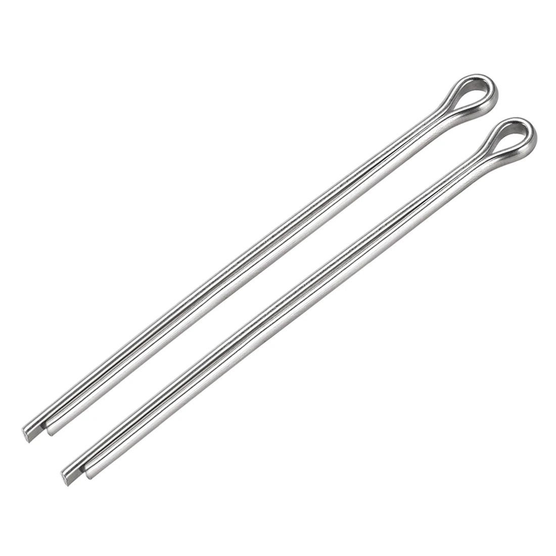 

uxcell 2Pcs Split Cotter Pin - 5mm x 100mm 304 Stainless Steel 2-Prongs Silver Tone for Home DIY Application