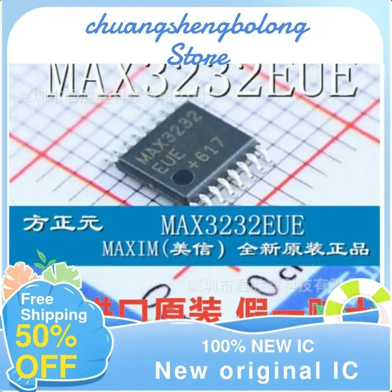 

10-200PCS MAX3232 MAX3232EUE MAX3232CUE TSSOP16 RS-232 nuevo original