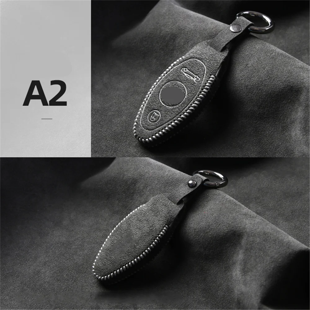 Замшевый Кожаный Автомобильный смарт-ключ с дистанционным управлением чехол