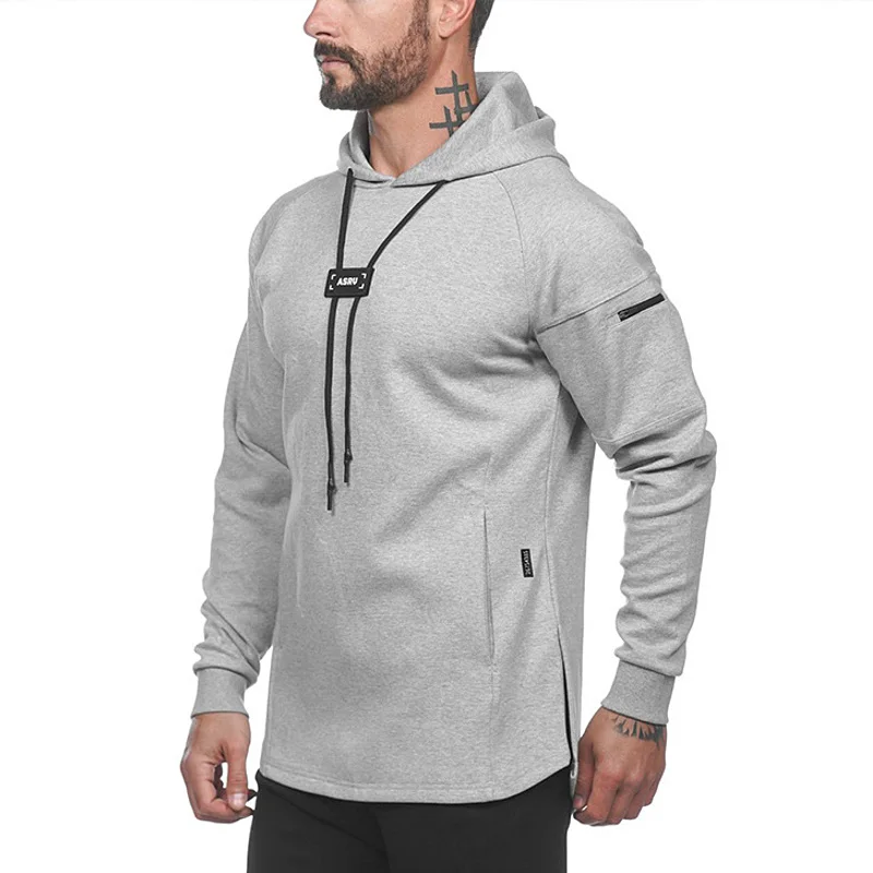 

ASRV Gym Men's Fitness Cotton Hoodies Bodybuilding Running Sports Pullover Jogging Hooded Clothing Men Casual Sweatshirts