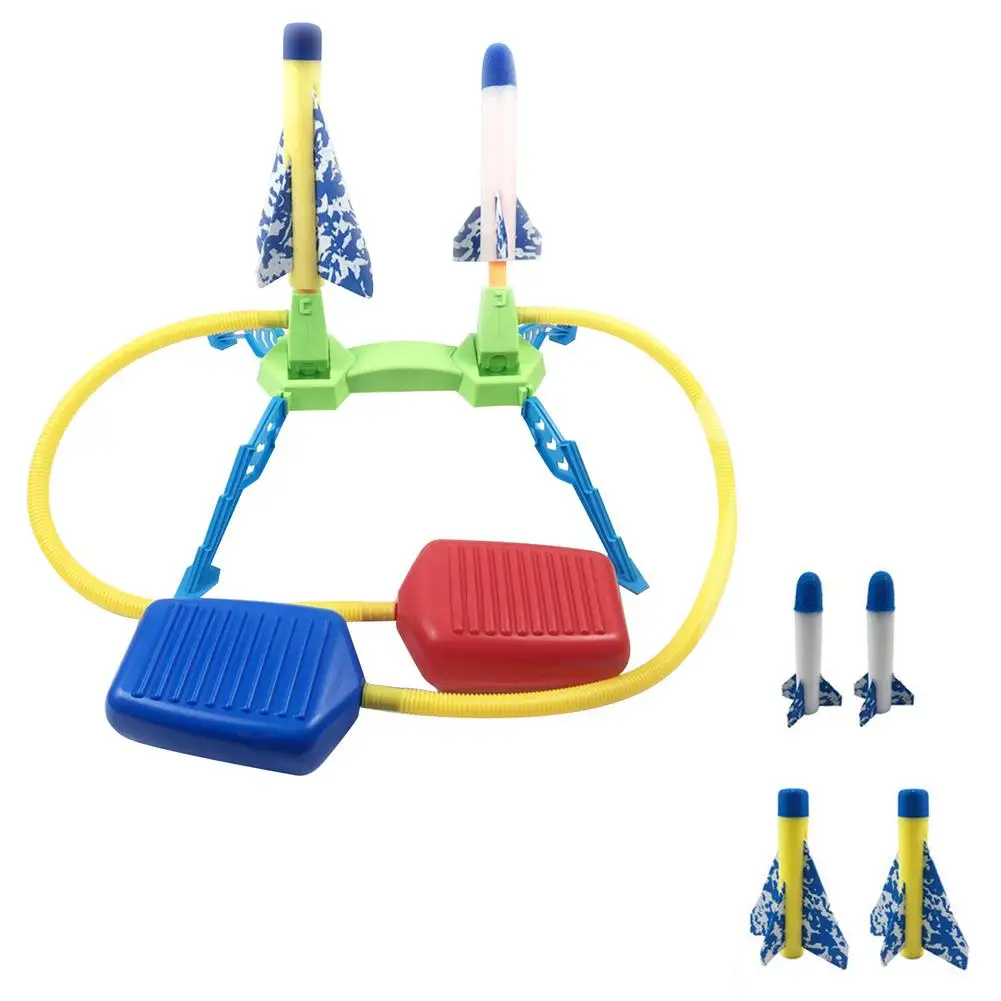 

Kids Air Pressed StompRocket Pedal Games Outdoor Sports Kids League Launchers Step Pump Skittles Children Foot Family Game Toy