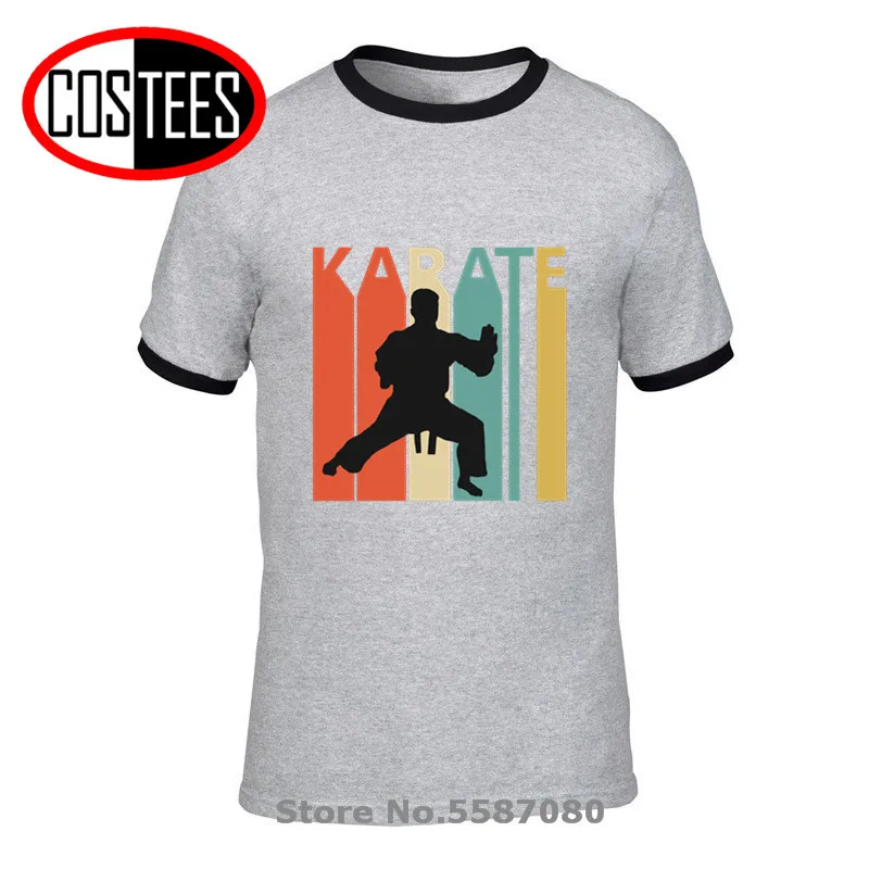 Винтажная футболка для каратэ Мужская с коброй Детская Ретро стиль Мияги джодо