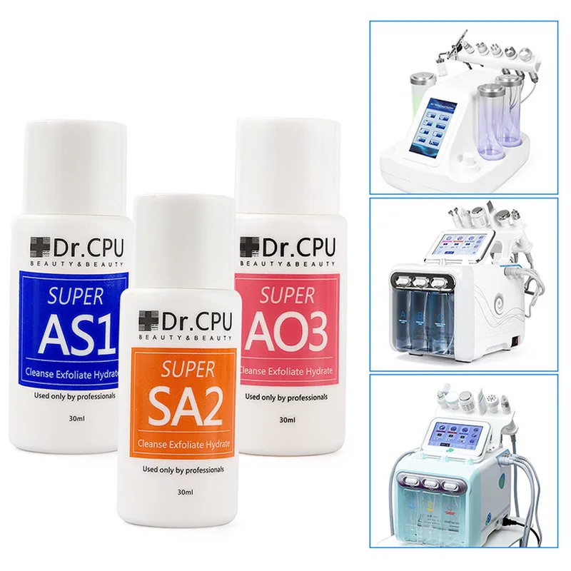 Aqua Peeling Solution AS1 SA2 AO3 Bottles 30ML Aqua Facial Serum Hydra Facial Dermabrasion For Normal Skin Microdermabrasion