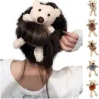 Повязка для волос с милым медведем, кольцо для волос из овечьей шерсти, панда, пышный медведь, женская модная повязка на голову, повязка для волос с медведем, Кроликом, ушками для девочек