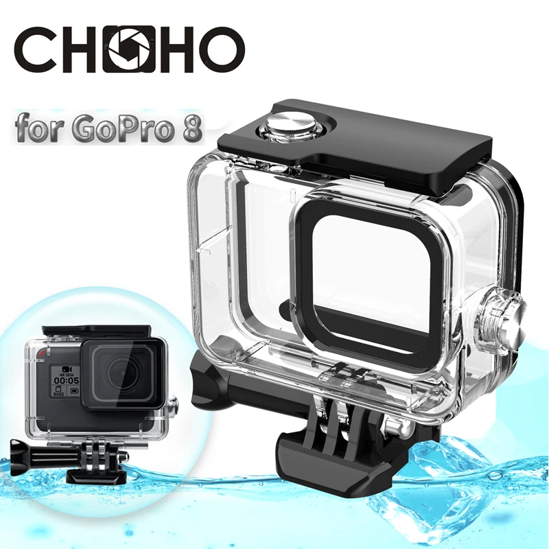 Водонепроницаемый чехол для камеры Gopro 8 защитный дайвинга на 60 м подводный бокс Go