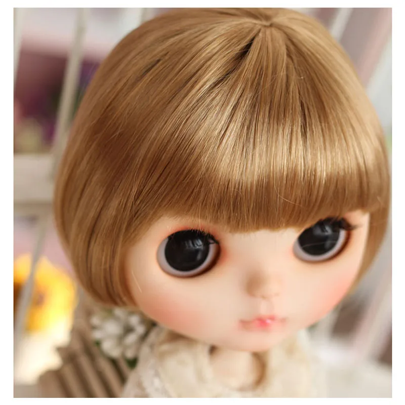 BJD wigs blyth doll wigs 9-10 inch 3 colors Bob hair imitation mohair doll hairs doll accessories only wigs