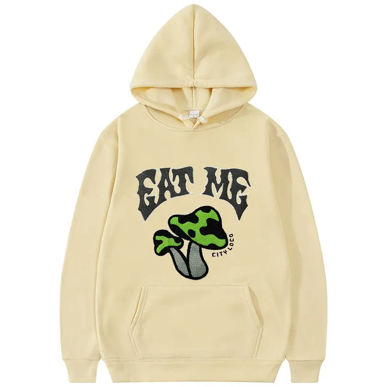 

Fashion Kawaii Cute Mushroom Print Hoodie Men Women Harajuku Sweatshirt Couples Oversize EU Size Hoodies Cotton Clothes Tops