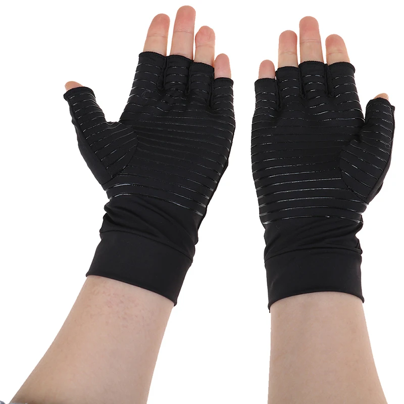 

1pair Compression Gloves Brace Support For Women Men Arthritis Relief Carpal Tunnel Hand Wrist Pain Relief Anti-slip