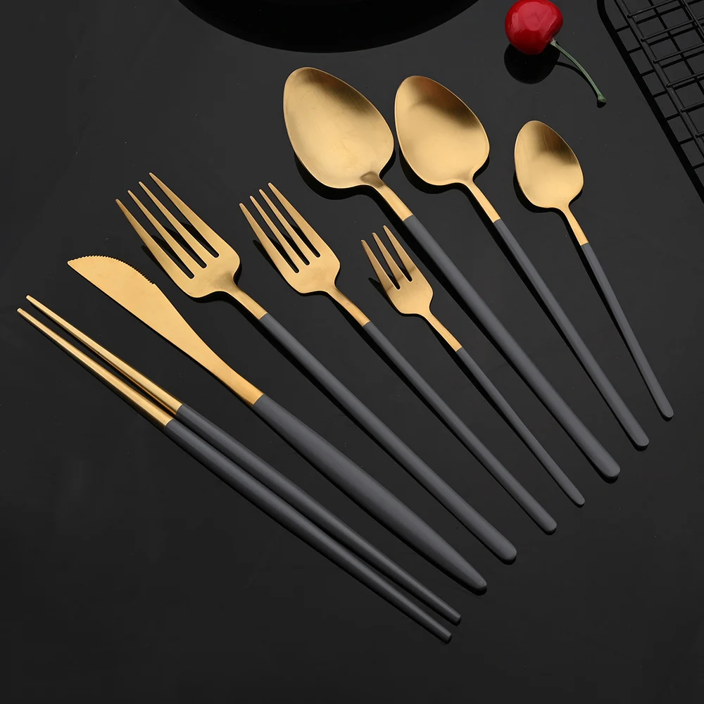 Travel Fork Knife Spoon Set 18/10 Stainless Steel Dinnerware