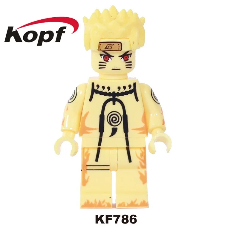 KF786 Without Box Одна строительных блоков Наруто кирпичи Uzumaki Наруто Саске джираика Хатаке Какаши фигурки для детей игрушки KF6078 - Цвет: KF786 Without Box