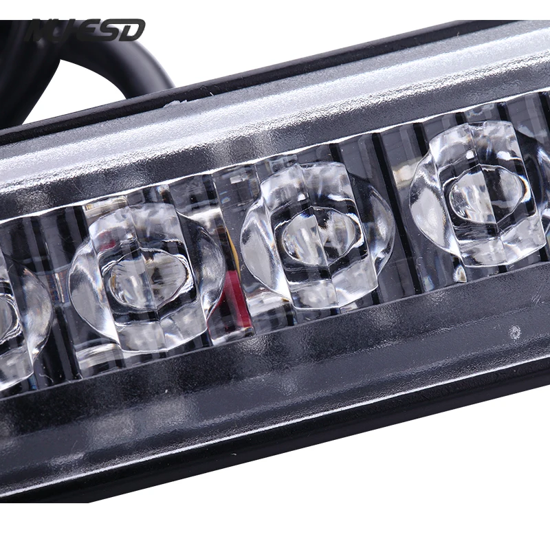 

10pcs Waterproof IP-4 Emergency Beacon Warning Hazard Flash Strobe Light 6LED Car Truck Light 18W 1000LM Yellow blue white red