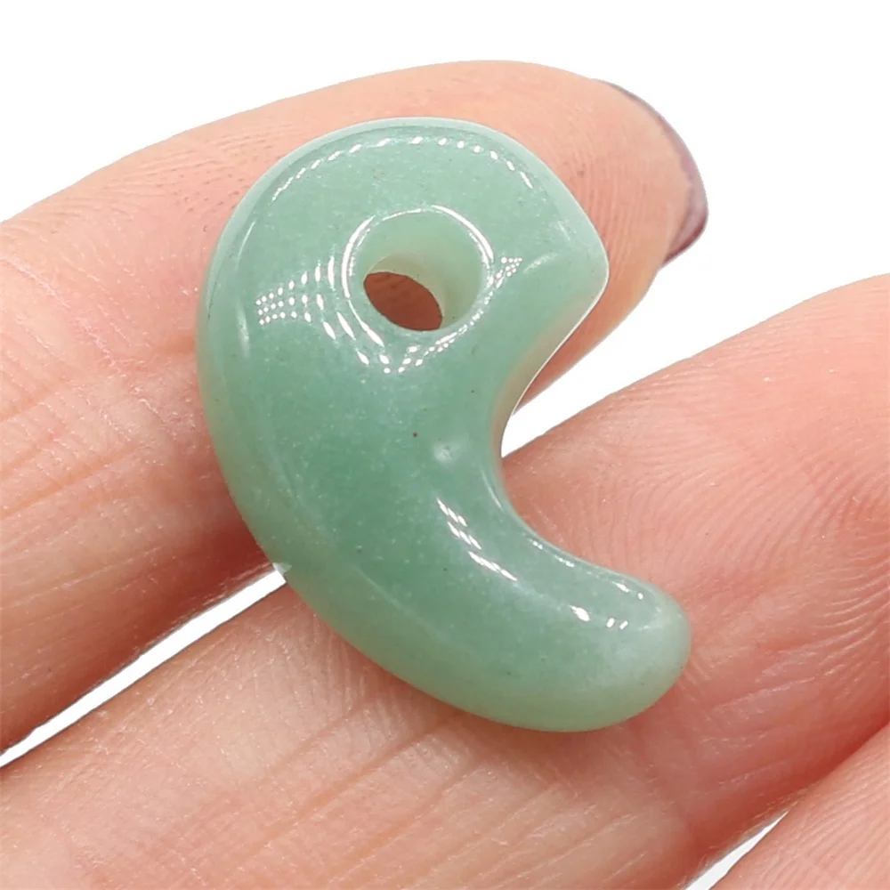 

Natural Stone Pendant Comma-Shaped Loose Beads For DIY Necklace Bracelet Interesting Punctuation Mark Jewelry Size 15x22mm