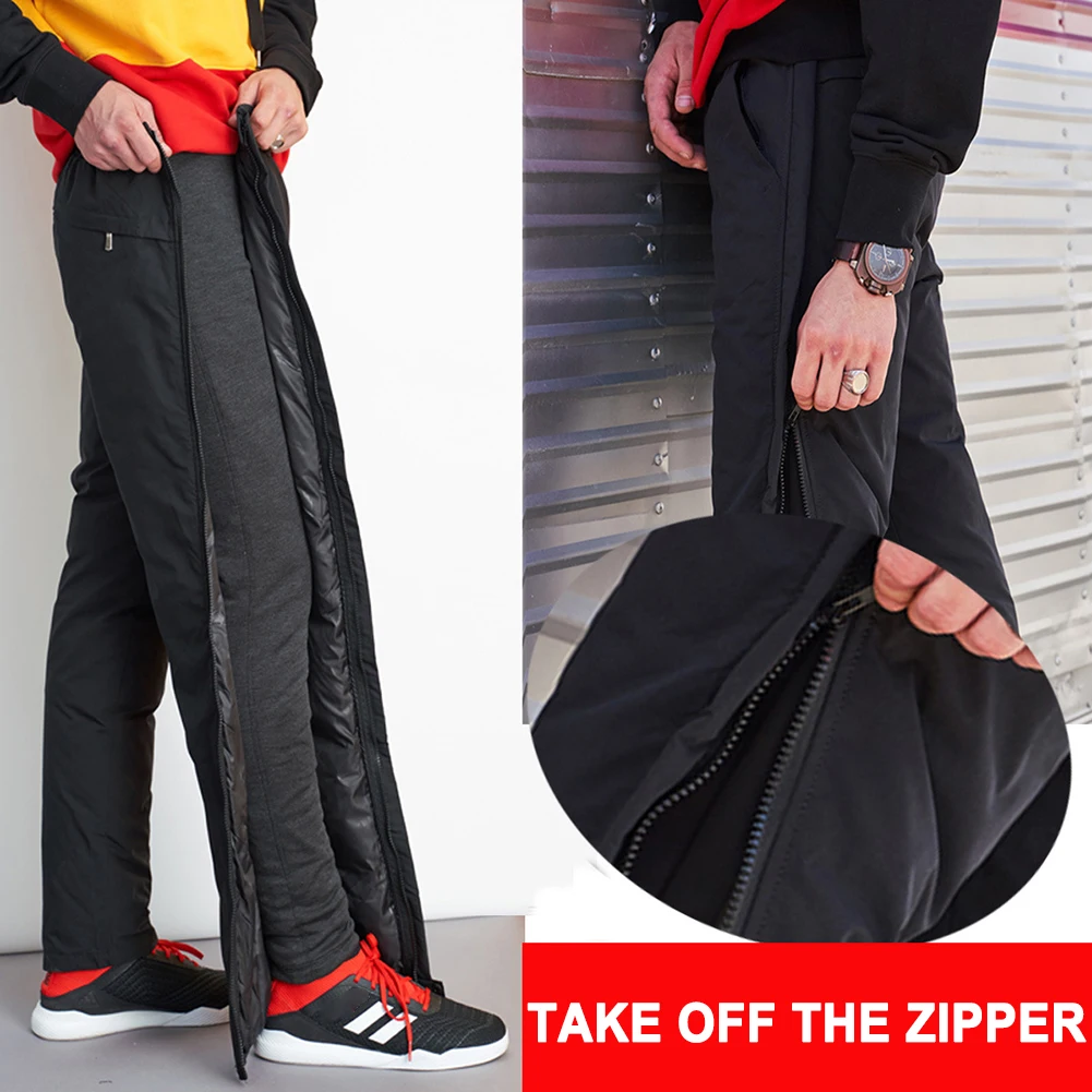

Outdoor Goose Down Pants Windproof Winter Warm Thick Trekking Camping Climb Hiking Ski Travel Thermal Trousers Both Side Zipper