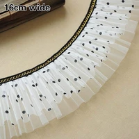 new product pleated mesh yarn chain webbing trend lace fabric diy clothes skirt scarf making transformation toys pet bib trim