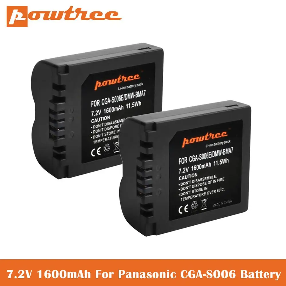 1.6Ah CGA S006 Батарея для цифрового фотоаппарата Panasonic Lumix DMC FZ7 FZ8 FZ18 FZ28 FZ30 FZ35 FZ38 FZ50