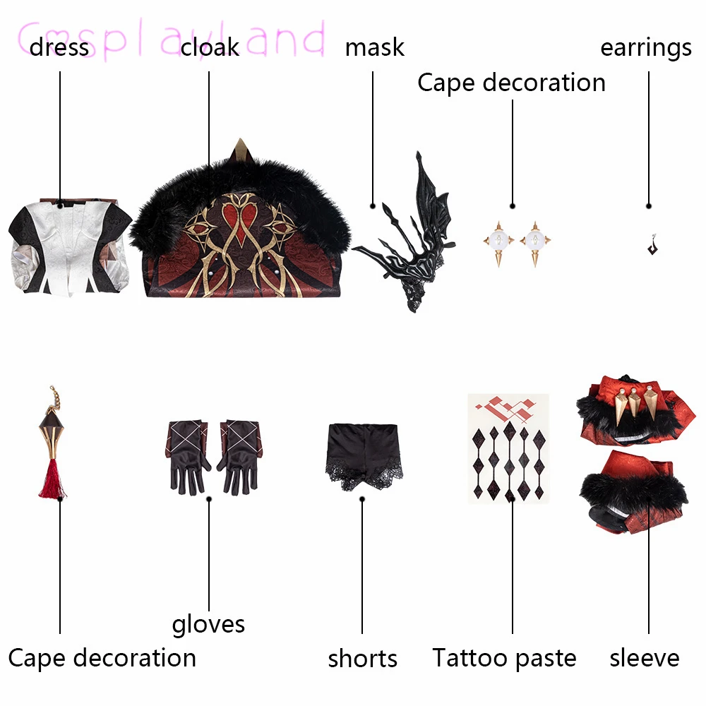 Костюм для косплея игровой дженшин имитация Синьоры сексуальное платье на