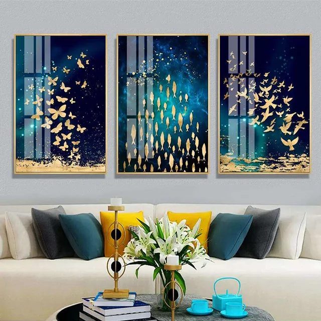 Картина из мозаики и бриллиантов triptych для настенного искусства алмазная