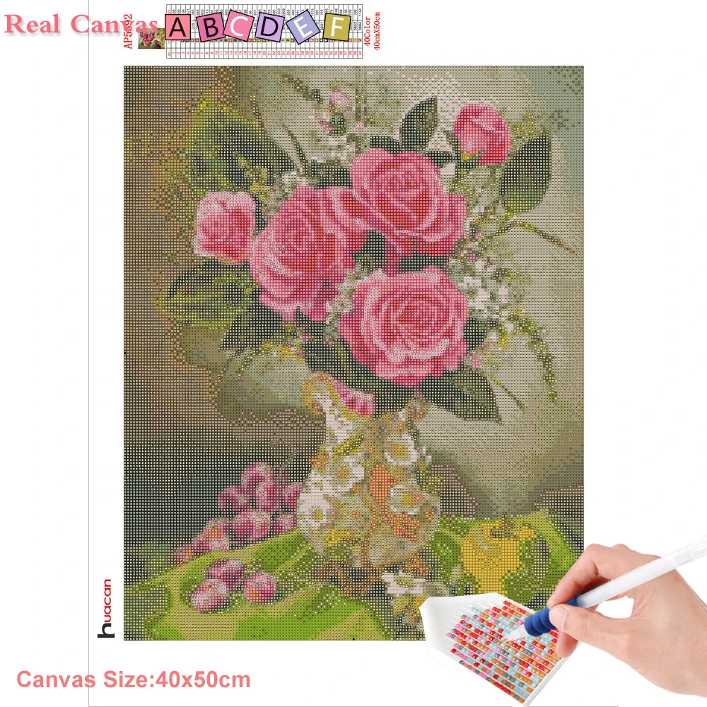 Алмазная живопись цветок вышивка крестиком полноразмерная цветочные картины