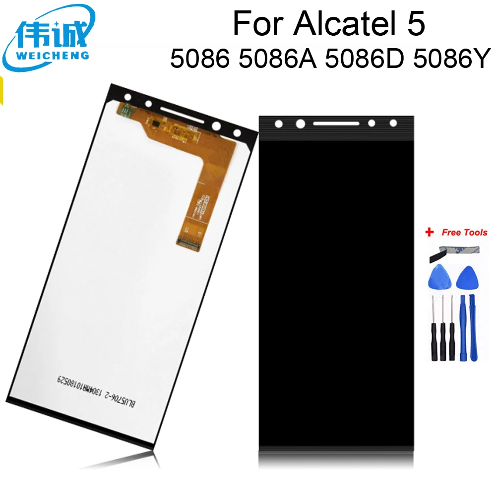 5.7inch For ALCATEL 5 5086 5086Y 5086D LCD Assembly Display + Touch Screen Panel Replacement for ALCATEL 5 5086 5086A lcd sensor