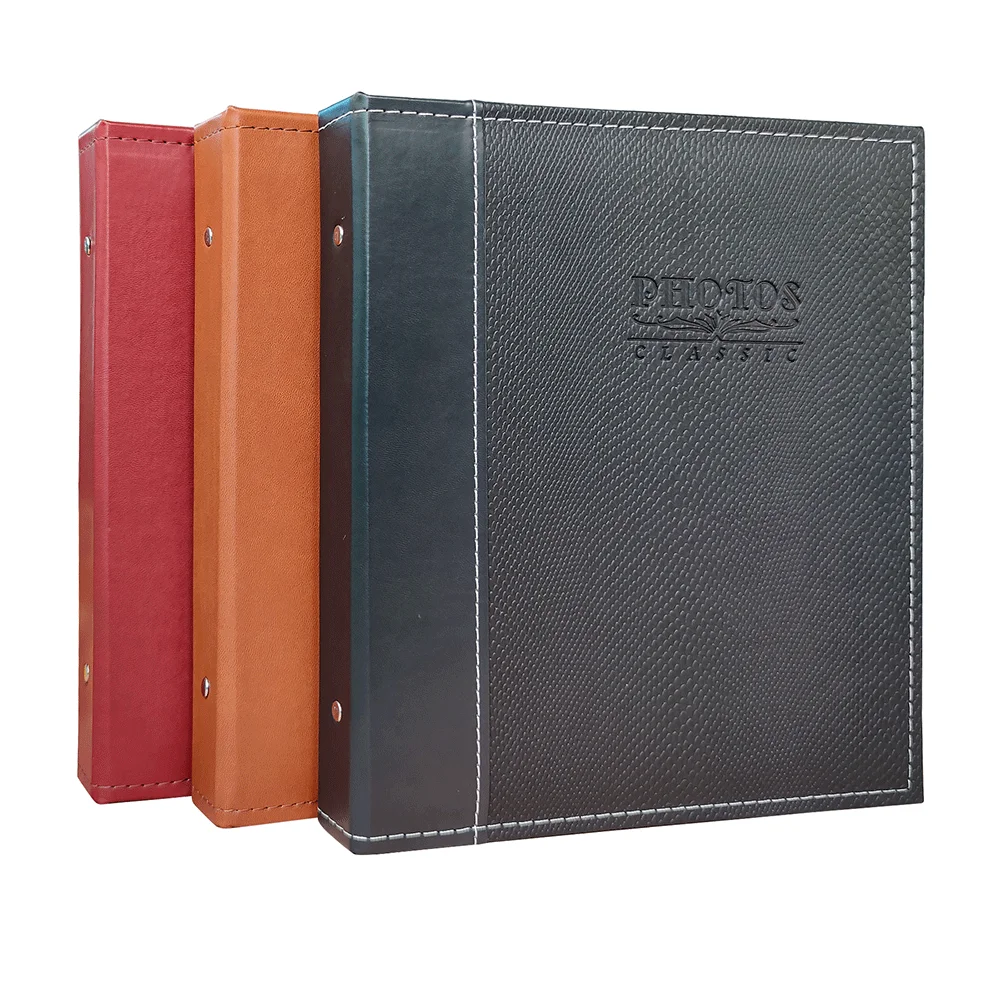 

7 Inch Interleaf Type Mini Photo Album Leather Cover Photoalbum Creative Family Wedding Albums Scrapbooking Stamp Album Gifts