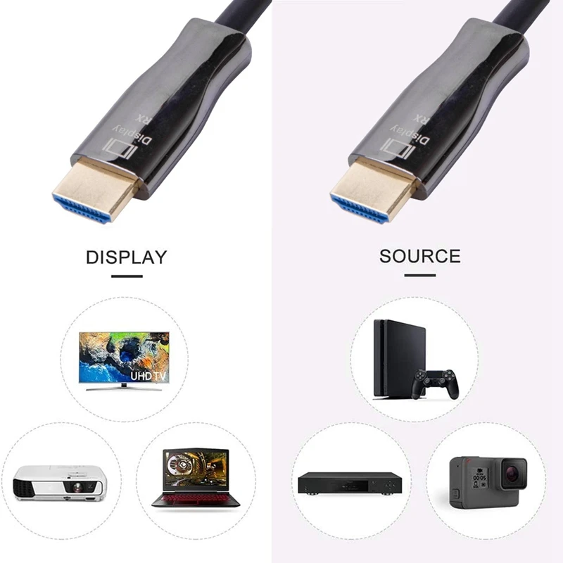 Активный оптический кабель 2 0 дюйма совместимый с HDMI поддержка 4K 60 Гц HDR 18 Гбит/с