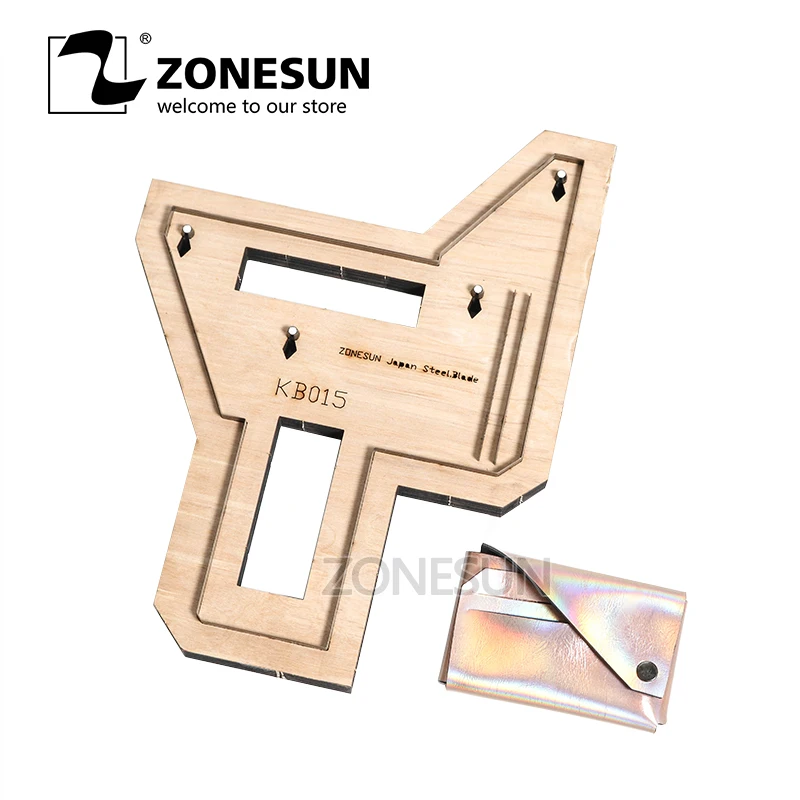 

ZONESUN Credit Card holder coin purse Customized leather cutting die handicraft tool punch cutter mold DIY paper wallet cut die