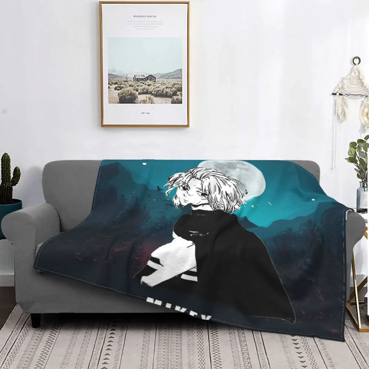 

Manta clásica de Tokyo Manji Manjiro Leno, colcha para cama a cuadros, manta de Picnic, colcha de verano