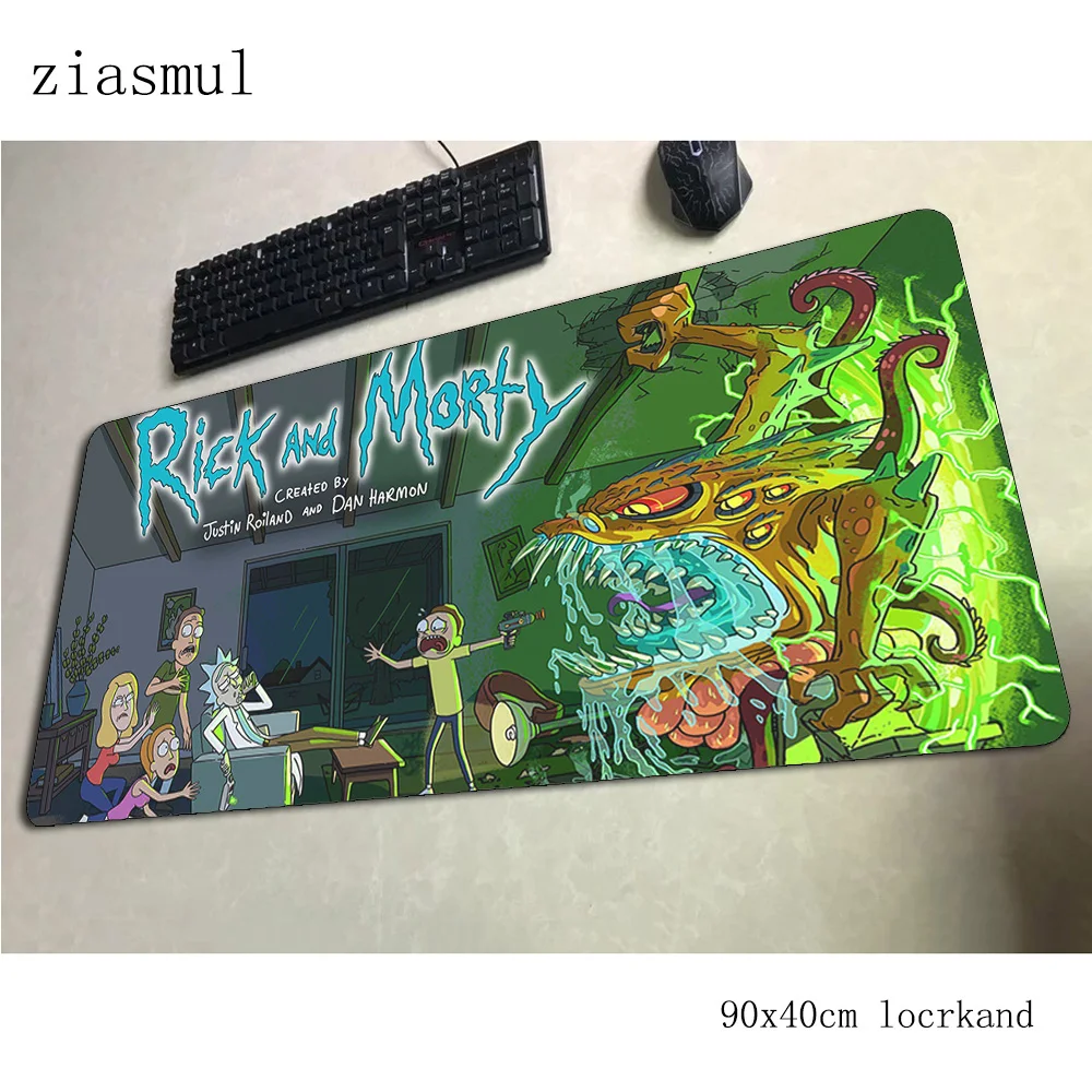 Коврик для мыши Рик и Морти, 90x40 см, коврики для мыши, 3d, лучший игровой коврик для мыши, геймер, xl, персонализированные коврики для мыши, клавиатура, ПК, коврик