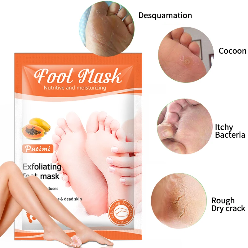 

30packs Feet Masks Socks for Pedicure Socks Fair Skin Foot Patch Whitening Feet Peeling Mask Exfoliating Foot Mask for Legs