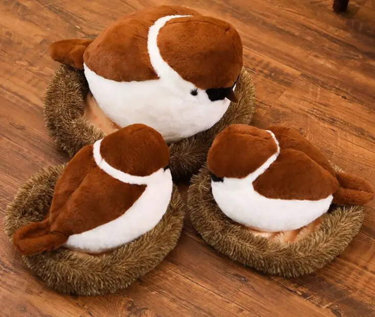 Милый плюшевый игрушечный Воробей моделирование воробей и гнездо кукла подарок |