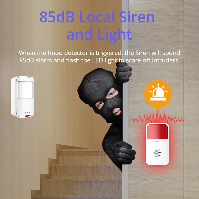 IMOU Smart Home Security Solution Alarm System including Alarm Station Motion Detector Door Contact Siren Remotel Control enlarge
