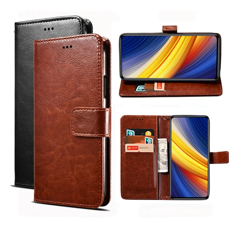 

For Xiaomi Poco X3 Pro Poko X3 Case Protector Stand PU Leather Flip Back Shell Cover Little X3 NFC чехол Phone Wallet Magnet Bag