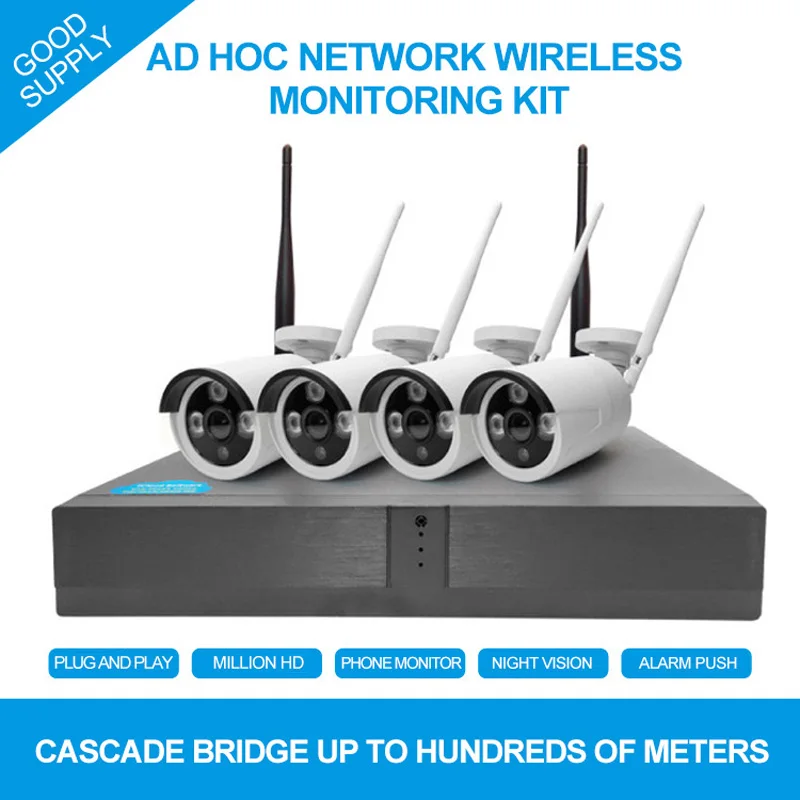 OLOEY 1080P H.265 + беспроводная система видеонаблюдения 4CH 2 м HD Wi Fi NVR комплект наружная