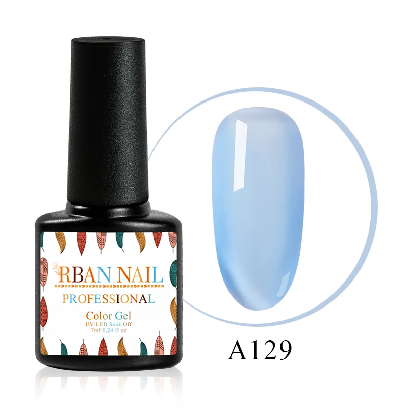 RBAN светильник для ногтей цветной Желейный Гель-лак для ногтей замачиваемый полупрозрачный маникюрный лак молочно-белый питательный лак для ногтей Инструменты - Цвет: HHM30129