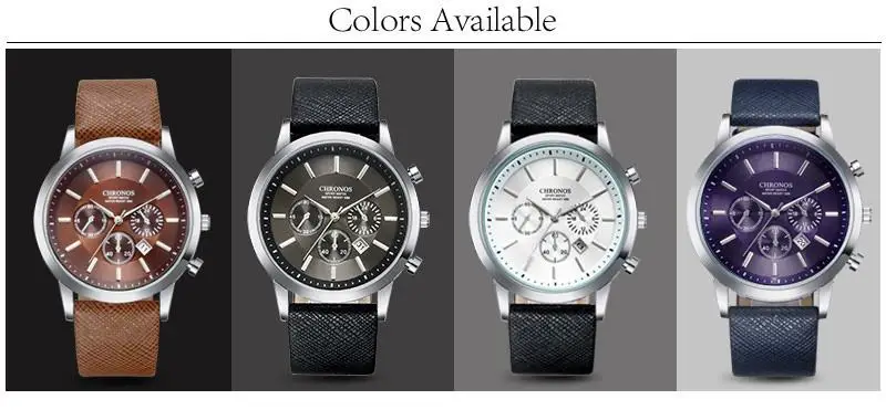 Мужские часы CHRONOS, мужские спортивные часы, мужские часы, Топ бренд, Роскошные мужские часы с календарем, кварцевые часы, reloj hombre