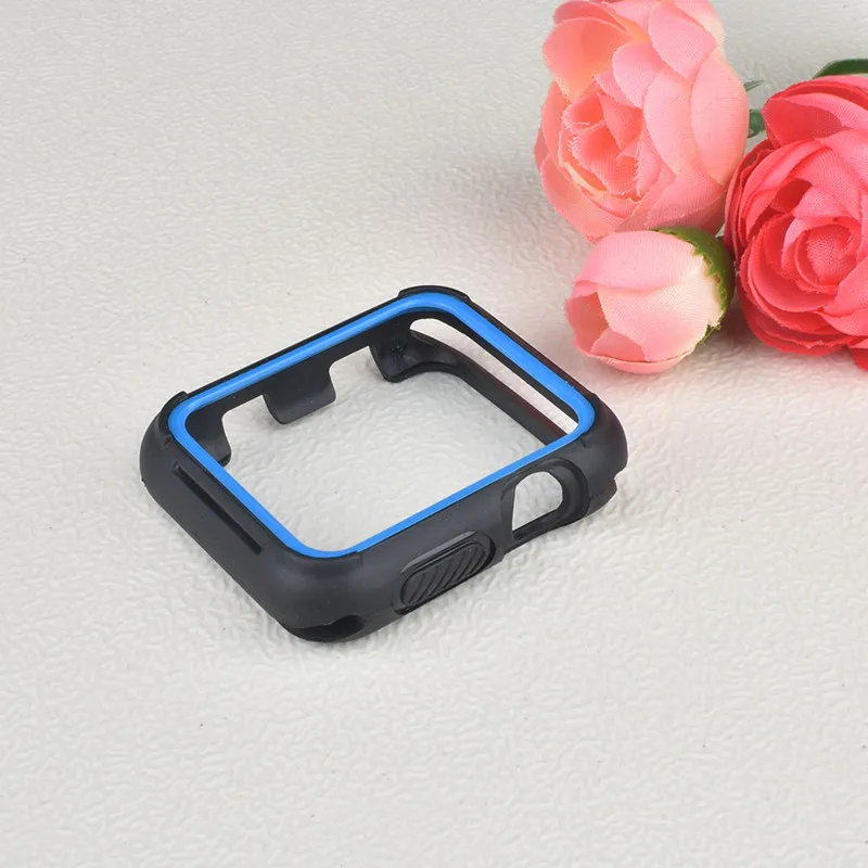 ТПУ чехол для Apple watch Case Apple watch 4/5 44 мм 40 мм силиконовые защитные часы бампер матч спортивный ремешок аксессуары 44 40