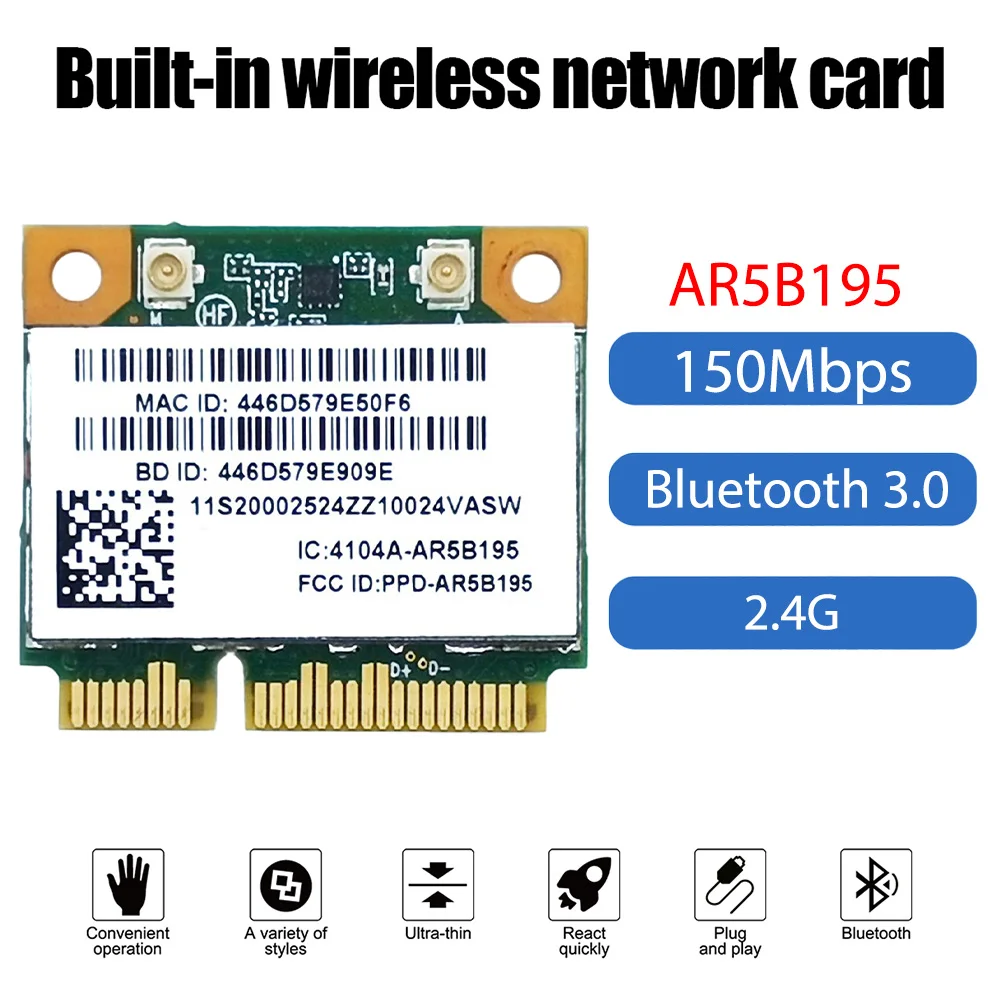 AR5B195 AR9285 Wi Fi Карта Bluetooth Wlan карта беспроводной сеть сетевой адаптер для Lenovo G480 G580