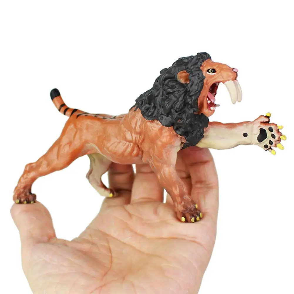 Новинка фигурка рыжающего смайлодона 6 5 дюйма фигурки животных модель куклы из