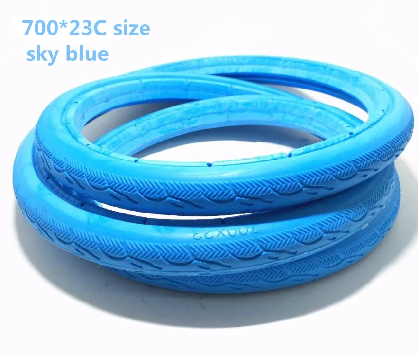 700-23C Light blue Q294 мертвые шины Твердые шоссейные велосипеды бесплатно надувные шины взрывозащищенные 24*1/38 700* 23C шины вакуумные шины многоцветный на выбор - Цвет: 700-23C Light blue