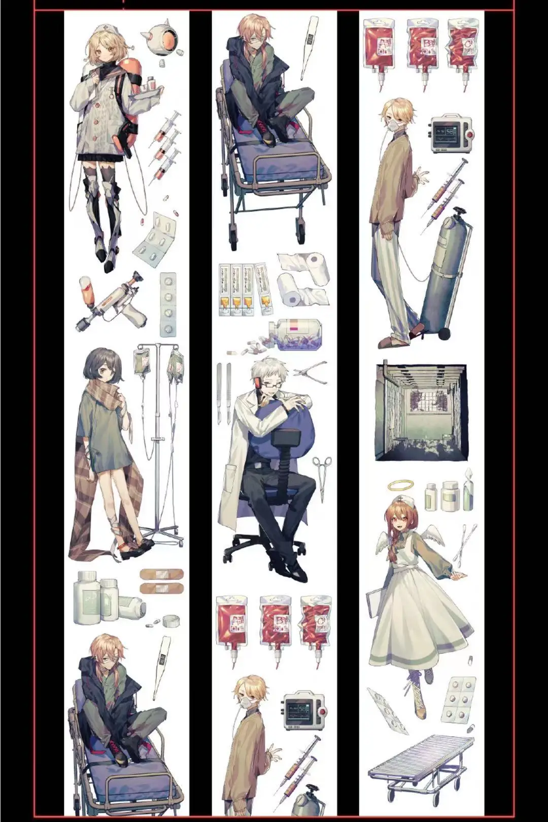 

Lovely Cool Girl Washi Masking Tapes for Card Making Bullet Journal DIY Scrapbooking Label Stickers