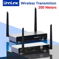 unnlink kvm wireless hdmi extender 1080p 100m 200m hdmi audio video transmitter and receiver with usb 3 5mm jack interface