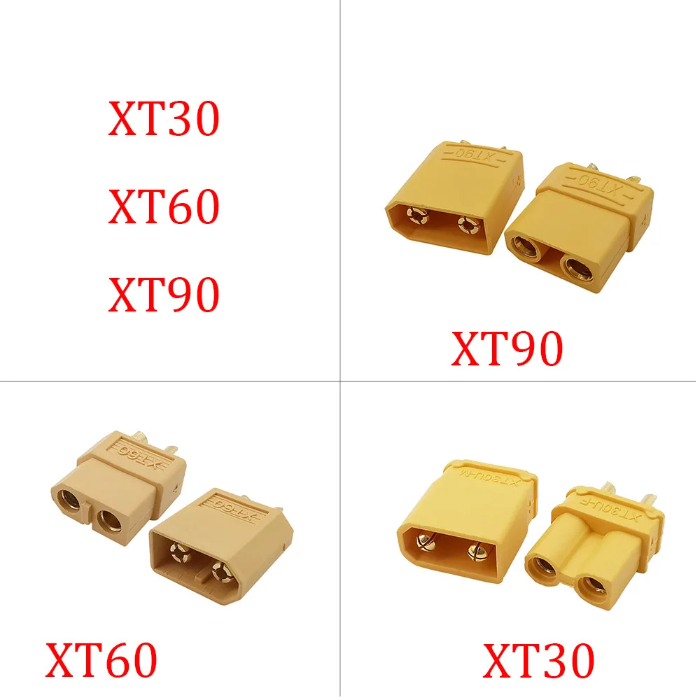 1/2/5Pair XT30 XT60 XT90 Мужской Женский Lipo Батарея Разъем Штекер Розетка Позолоченная Пуля