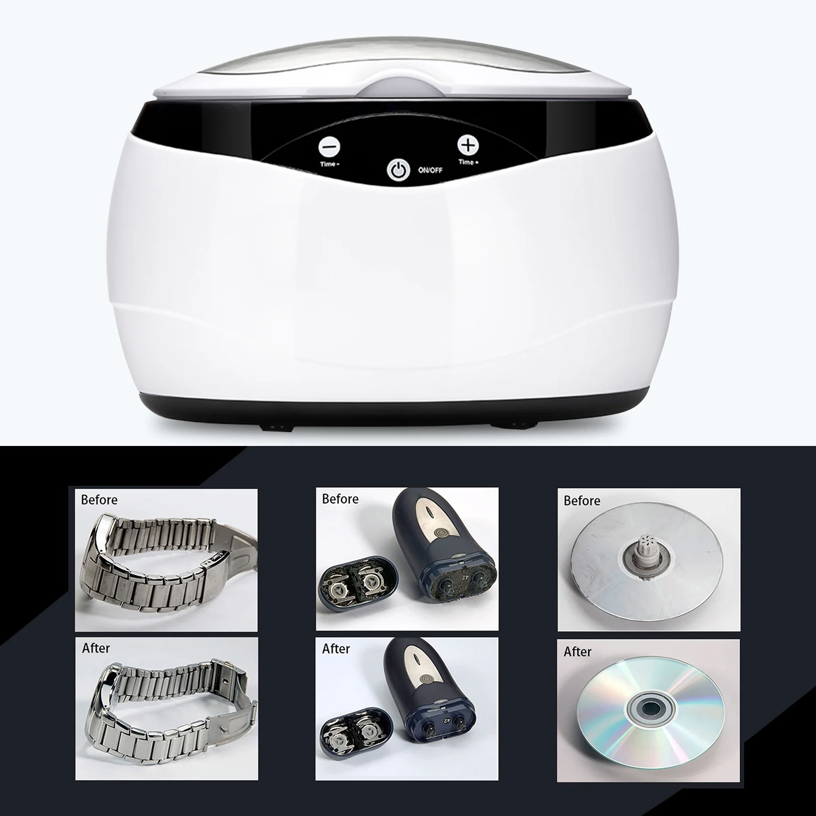 Ультразвуковой очиститель для очков ювелирных изделий 650 мл бижутерия кольцо