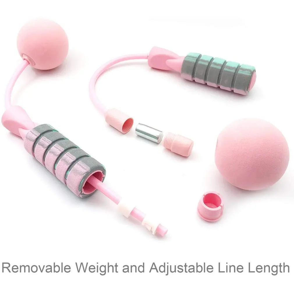 

Jump Rope Ropeless Skipping Rope Fitness Adjustable Weighted Ball Cordless Jump Rope for Men Women Kids Boxing Training