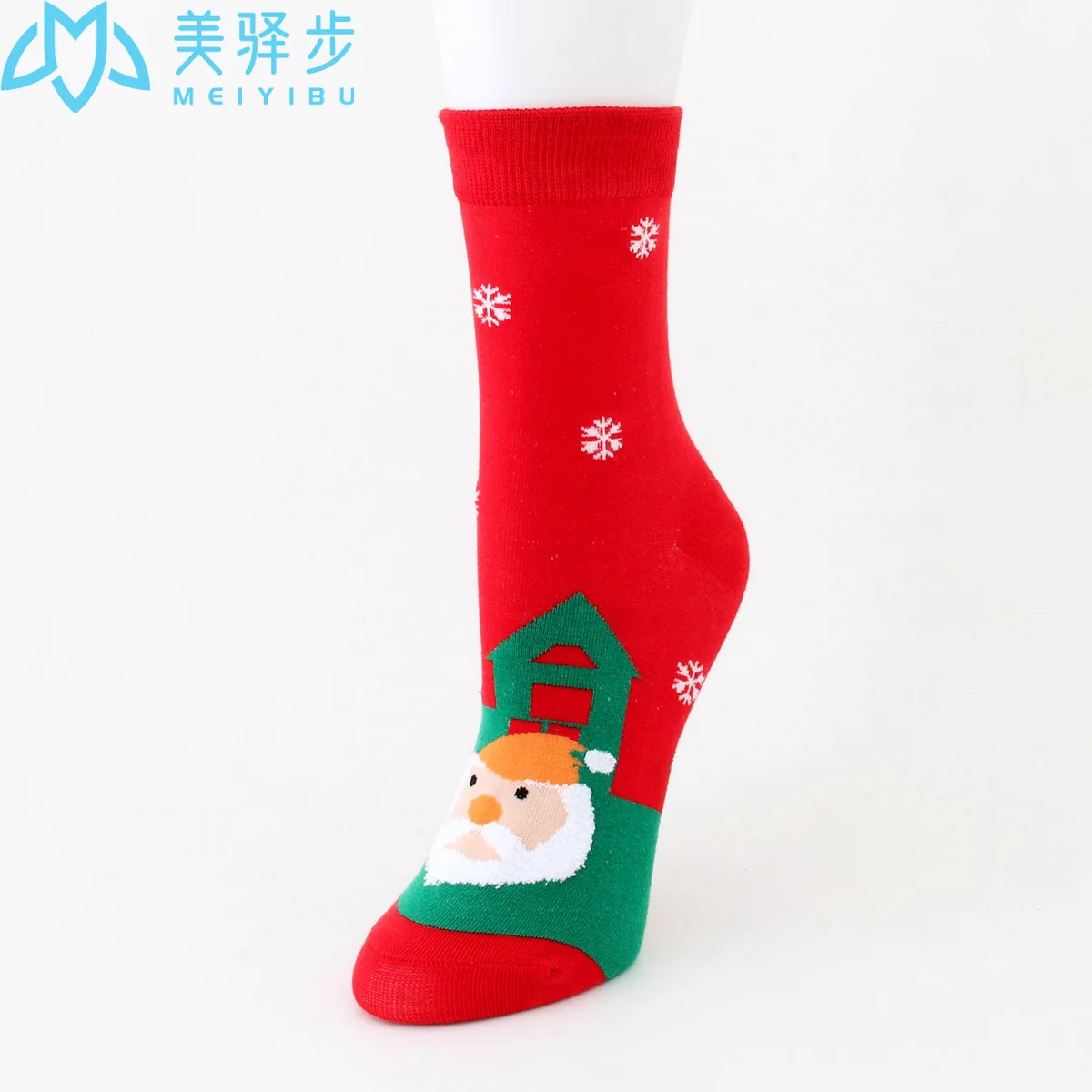 12 Pairs Per Set Winter Christmas Stocking Cartoon Santa Claus Elk Stockings Lovely Holiday Gift Socks
