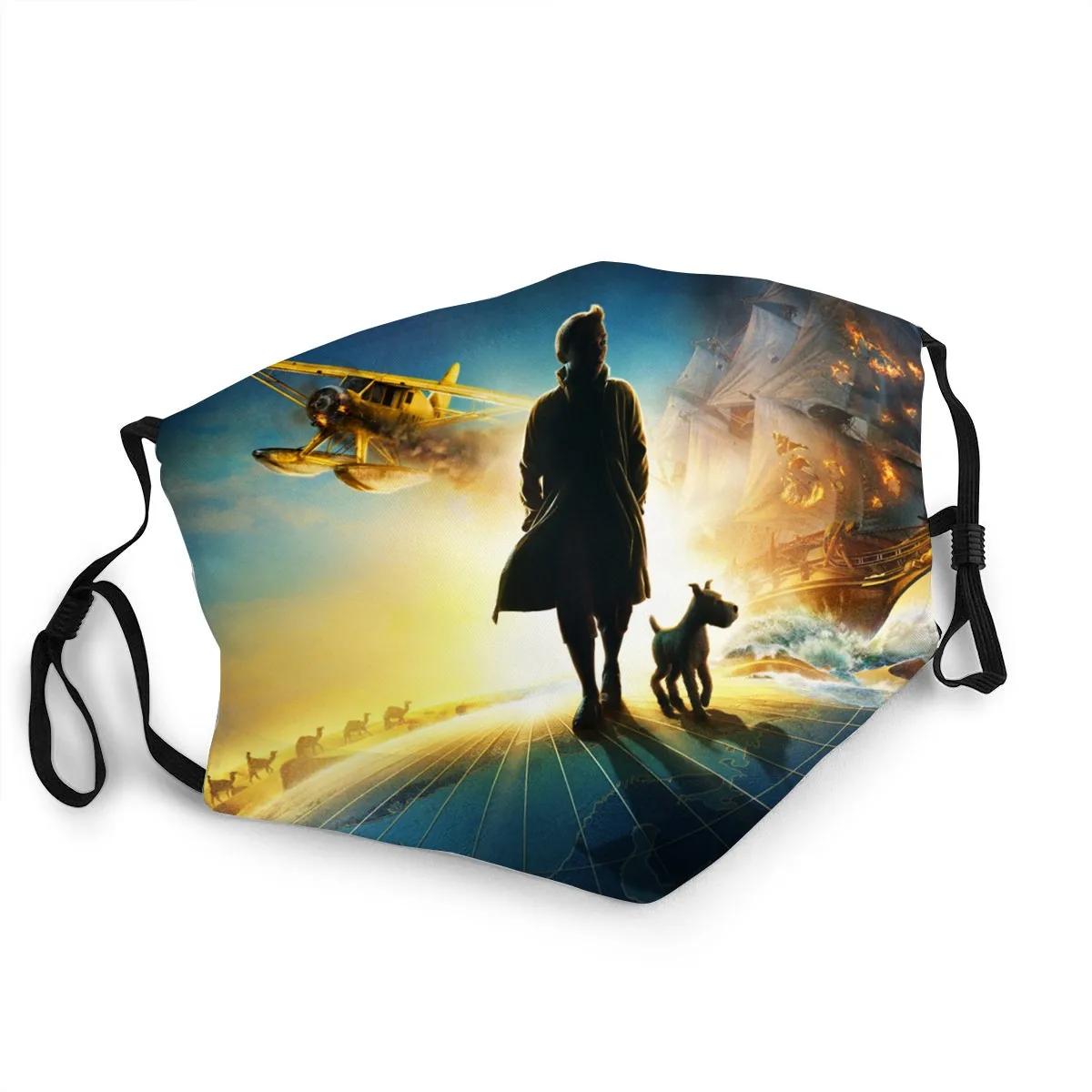 Маска для фильма Приключения Тинтина многоразовая моющаяся маска с фильтром от