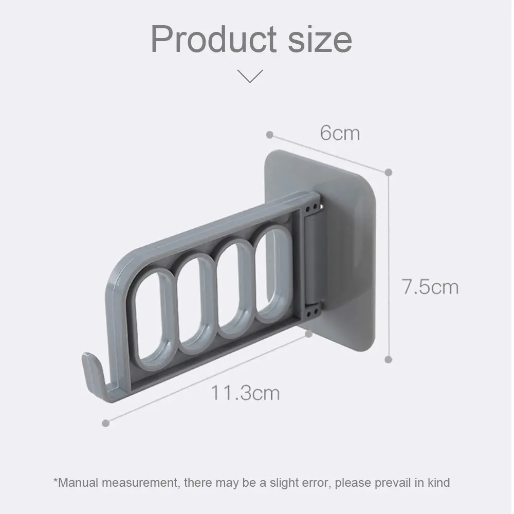 Складной клейкий настенный крючок складной самоклеящийся для полотенец вешалка