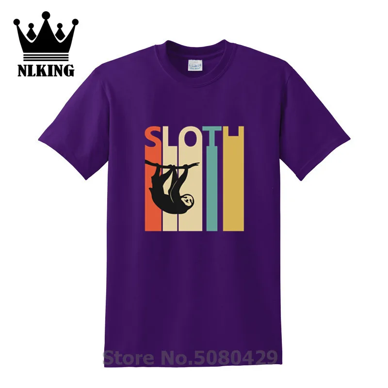 Vintage Sloth Gift Japanese Anime T-shirts Men monkey humor boy girl 3 T-Shirts Hakuna sloth Short Sleeve O-Neck tees | Мужская одежда